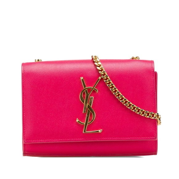 SAINT LAURENT Pink Leather Shoulder Bag - Picture 1 of 14
